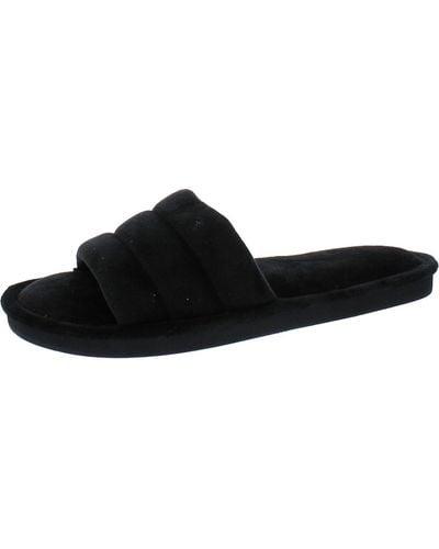 Alfani Peep-toe Quilted Slide Slippers - Black
