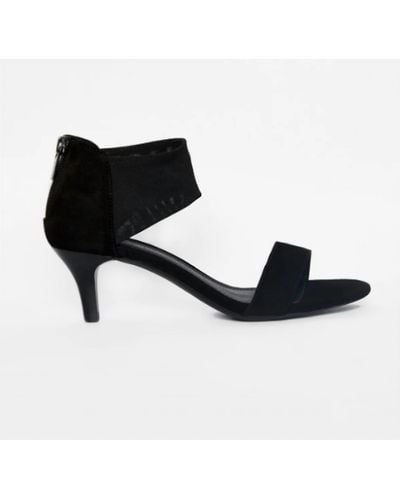 Pelle Moda Elvi Elegant Open-toe Ankle-wrap Heels - Black