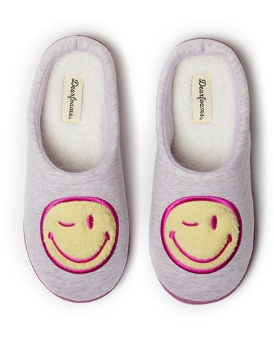 Dearfoams Smile Icon Slippers - Multicolor