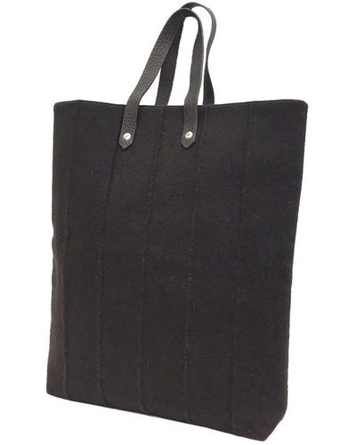 Hermès Ahmedabad Wool Tote Bag (pre-owned) - Black