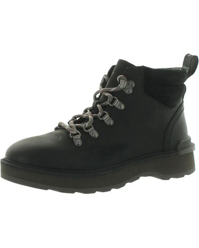 Sorel Leather Short Combat & Lace-up Boots - Black