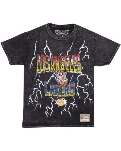 Mitchell & Ness Nba Vintage Lightning Lakers T-shirt - Black