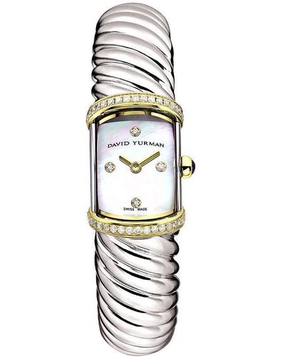 David Yurman "waverly" Diamond Watch - White