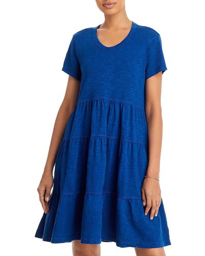 Wilt Tiered Short Sleeve T-shirt Dress - Blue