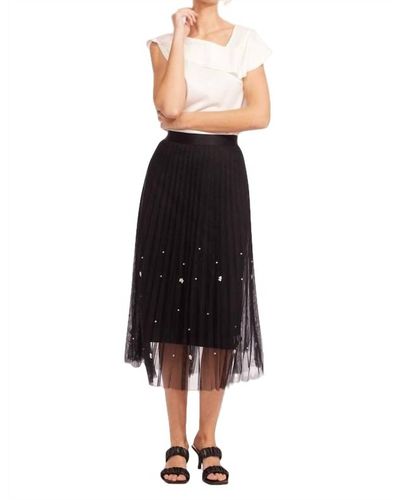 Eva Franco Lila Pearl Tulle Skirt - Black