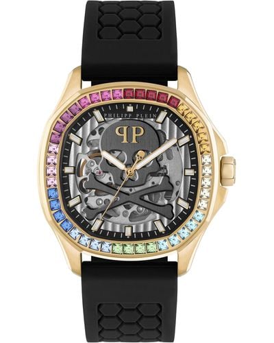Philipp Plein $keleton $pectre Automatic Watch - Black