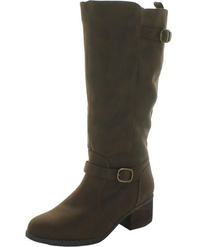 Bella Vita Faux Leather Tall Knee-high Boots - Green