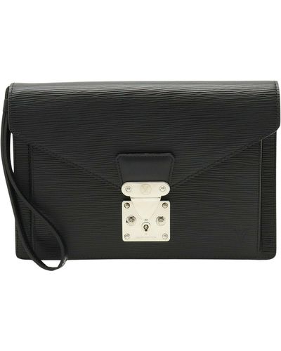 Louis Vuitton Sellier Drangonne Leather Clutch Bag (pre-owned) - Black