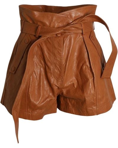 Ulla Johnson Othella High-rise Belted Shorts - Brown