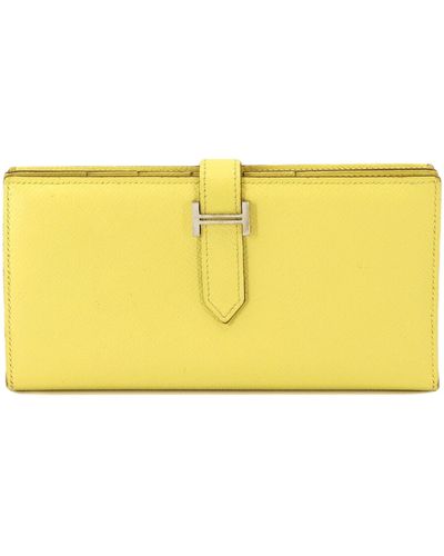Hermès Béarn Leather Wallet (pre-owned) - Yellow