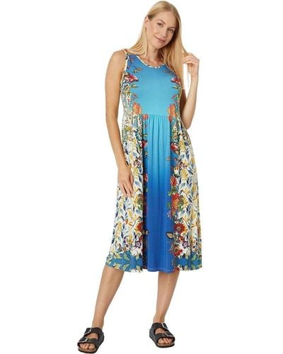 Johnny Was Blue Easy Fit Tank Dress