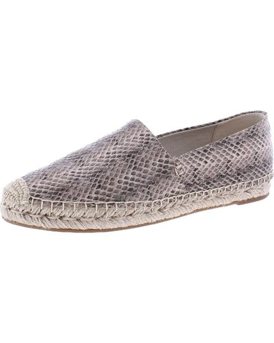 Sam Edelman Karlita Leather Espadrille Fashion Loafers - Brown