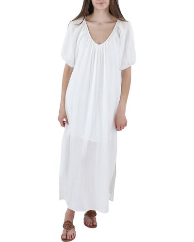 Tart Collections Gauze Scoop Neck Maxi Dress - White