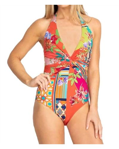 Johnny Was Color Twist One Piece - Red