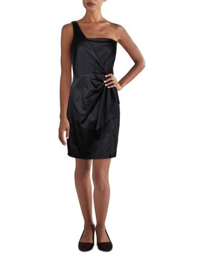 Lauren by Ralph Lauren Satin Pleated Cocktail And Party Dress - Black