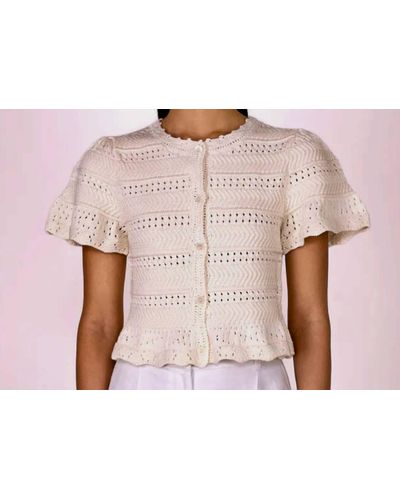 brand: Banjanan Laura Crochet Cardigan - Pink