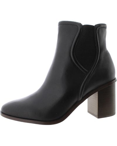 Splendid Maisie Leather Pull On Ankle Boots - Black