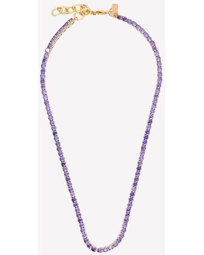 Crystal Haze Jewelry Serena Tennis Necklace - Blue