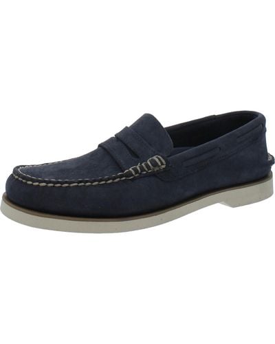 Sperry Top-Sider A/o Penny Slip On Almond Toe Loafers - Blue
