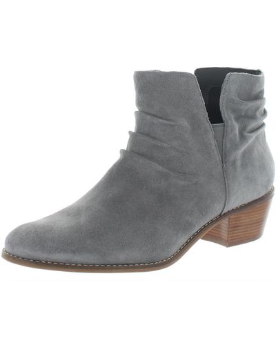 Cole Haan Alayna Suede Slouchy Booties - Gray