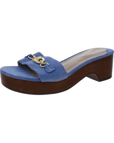 Lauren by Ralph Lauren Roxanne Embellished Platform Sandals - Blue