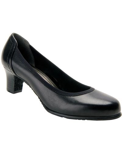 Ros Hommerson Halo Leather Slip On Pumps - Black