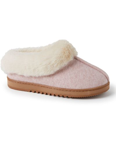 Dearfoams Chloe Soft Knit Clog Slippers - Pink