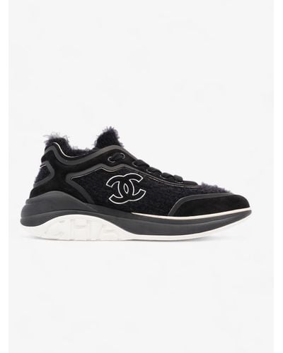 Chanel Cc Sneakers /fabric - Black