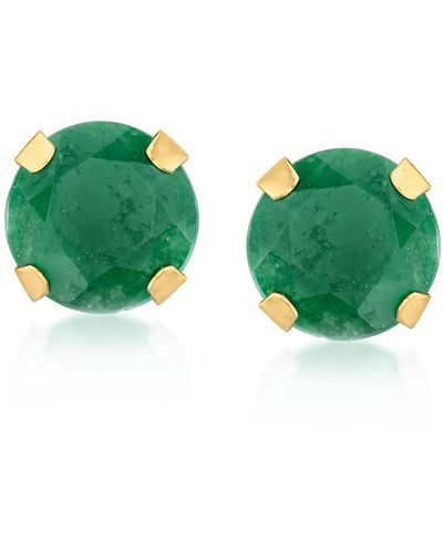 Ross-Simons Emerald Martini Stud Earrings - Green