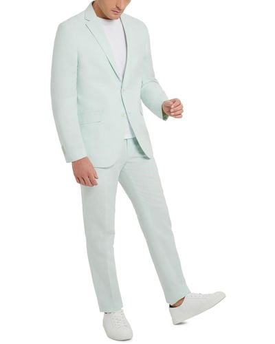 Kenneth Cole Linen Blend 2pc Two-button Suit - White