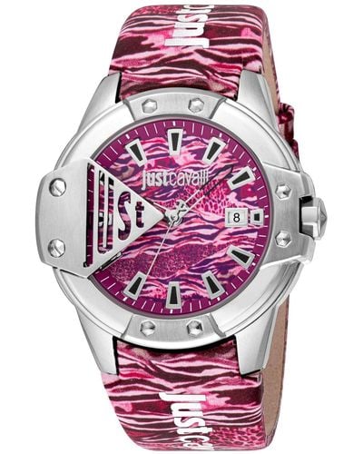Just Cavalli Scudo Dial Watch - Pink