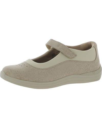 Drew Rose Leather Mary Janes - Gray