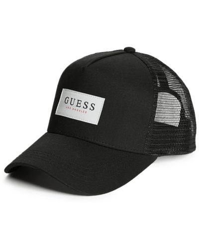 Guess Factory Mesh Logo Baseball Hat - Black
