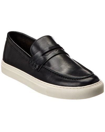 M by Bruno Magli Diego Leather Slip-on Loafer - Black