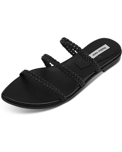 Reike Nen Leather Slip-on Slide Sandals - Black