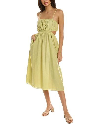 CELINA MOON Alice Midi Dress - Yellow
