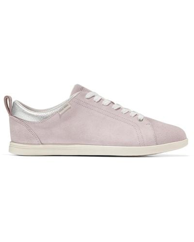 Cole Haan Suede Low Top Casual And Fashion Sneakers - Pink