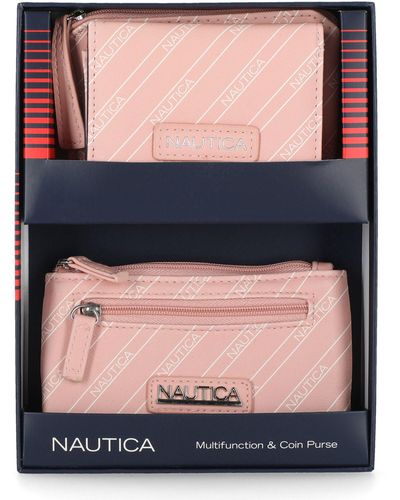 Nautica Mini Wallet And Coin Purse Box Set - Multicolor