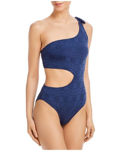 A'qua Swim One-shoulder Monokini One-piece Swimsuit - Blue