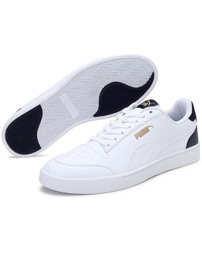 PUMA Suffle Faux Leather Lifestyle Casual And Fashion Sneakers - Blue
