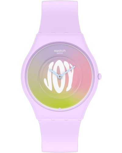 Swatch Time For Joy Dial Watch - Purple