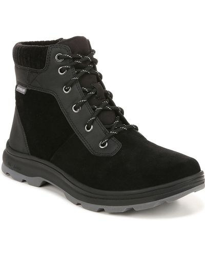 Ryka Water Resistant Round Toe Combat & Lace-up Boots - Black