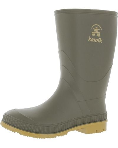 Kamik Round Toe Pull On Rain Boots - Green