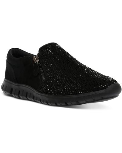 Anne Klein Justice Casual Slip On Casual And Fashion Sneakers - Black