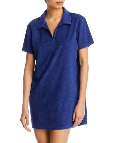 Wayf Polo Mini Shirtdress - Blue