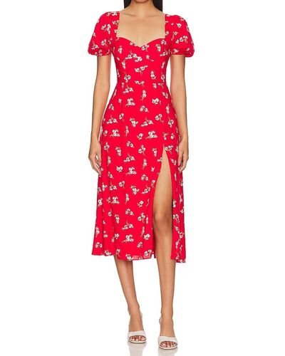 Bardot Gillian Midi Dress - Red