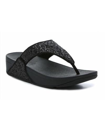 Fitflop Lulu Glitz Toe-post Sandal - Black