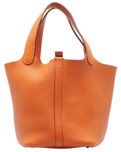Hermès Picotin Leather Handbag (pre-owned) - Orange
