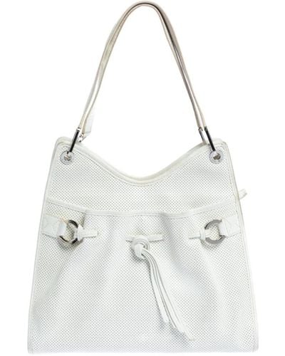 Lancel Leather Shoulder Bag - White