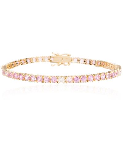 The Lovery Large Pink Sapphire And Diamond Bracelet